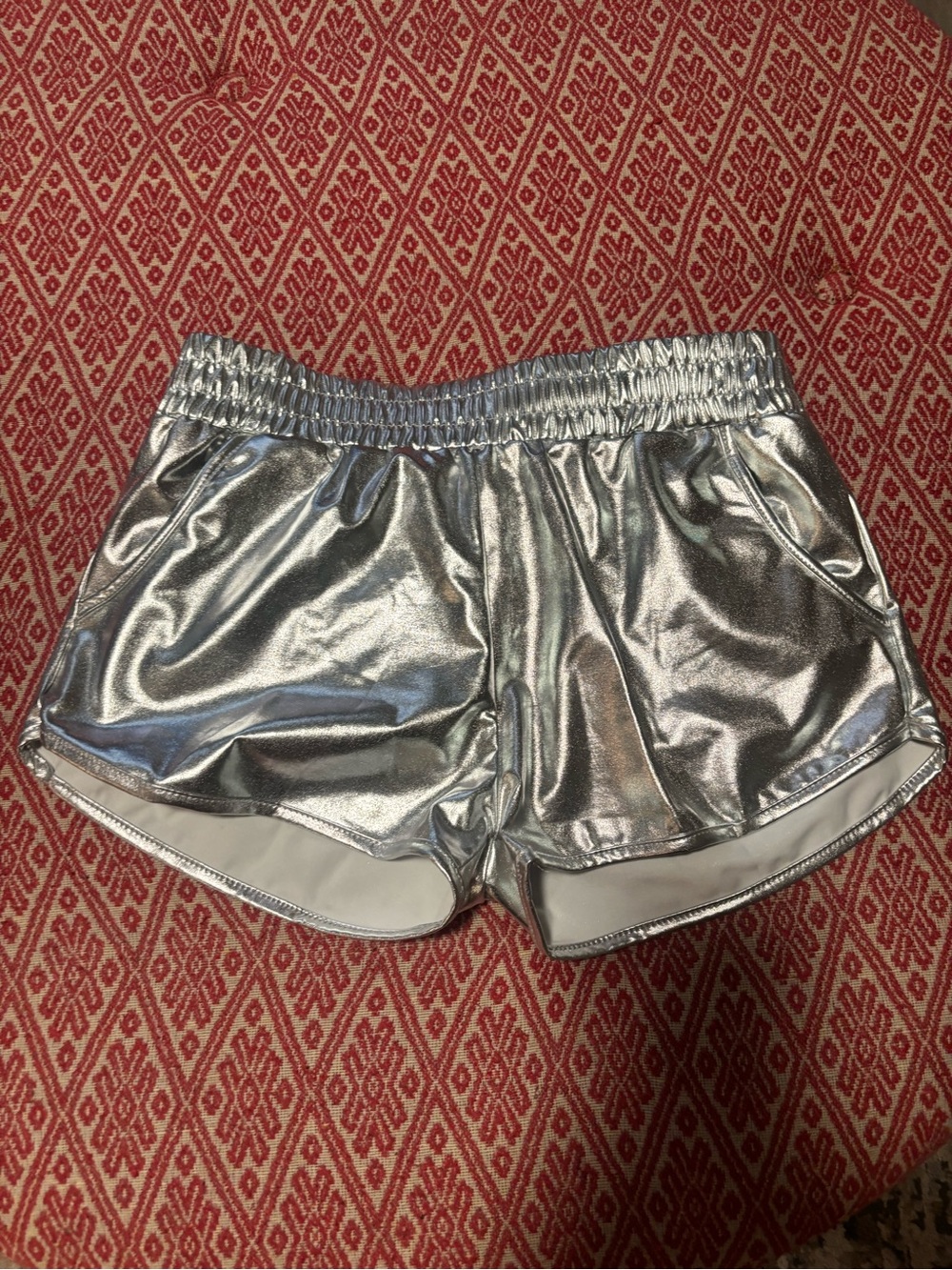 Amazon Silver Metallic Women’s Athletic Shorts